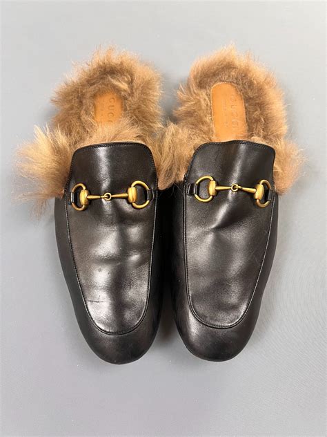 gucci apron|gucci princetown mule with fur.